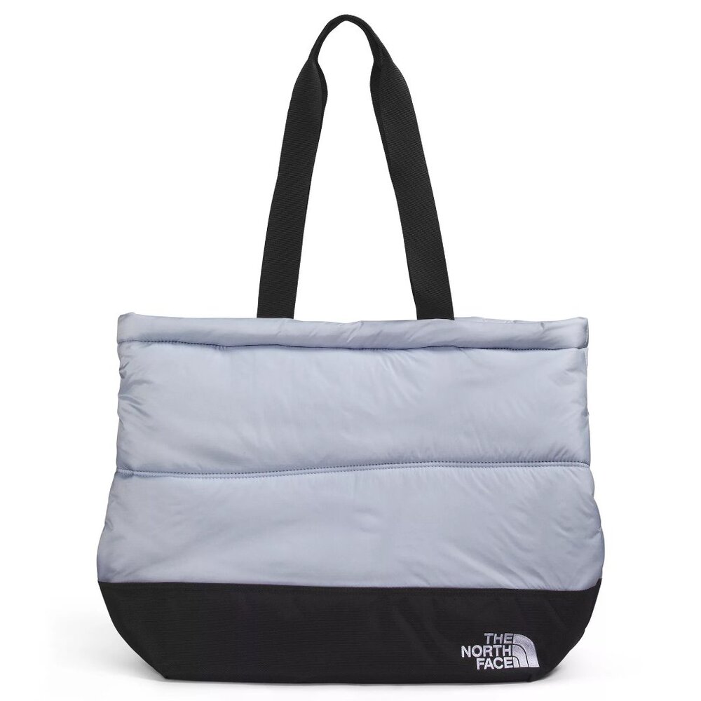 NEW The North Face Nuptse Puffer Dusty Periwinkle / Black Tote Shoulder Bag